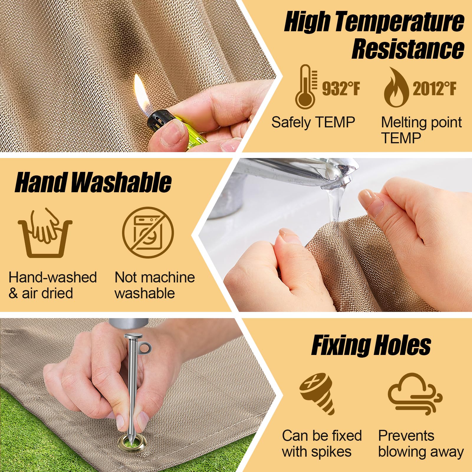 PAMASE fire pit mat Solo Stove compatibility adds protection for gatherings