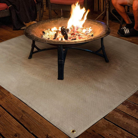 PAMASE fire pit mat storage bag keeps it organized after use