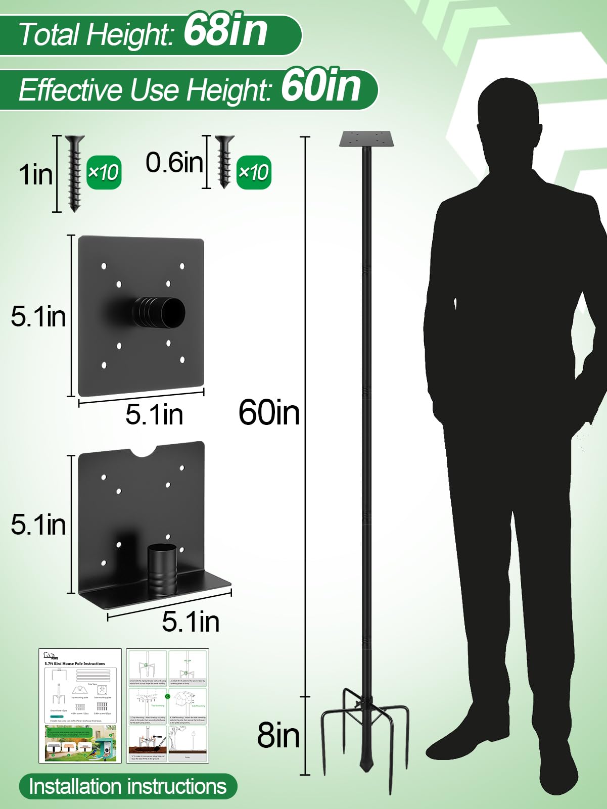 PAMASE five-prong base anchors securely for wind-resistant stability.