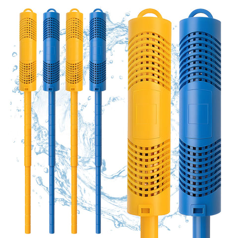 PAMASE four-pack spa mineral sticks in blue and yellow for clear water and easy maintenance
