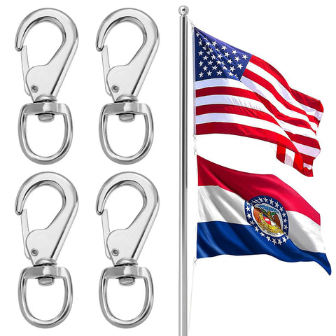 PAMASE heavy-duty flag clip 4-pack for secure outdoor flag display