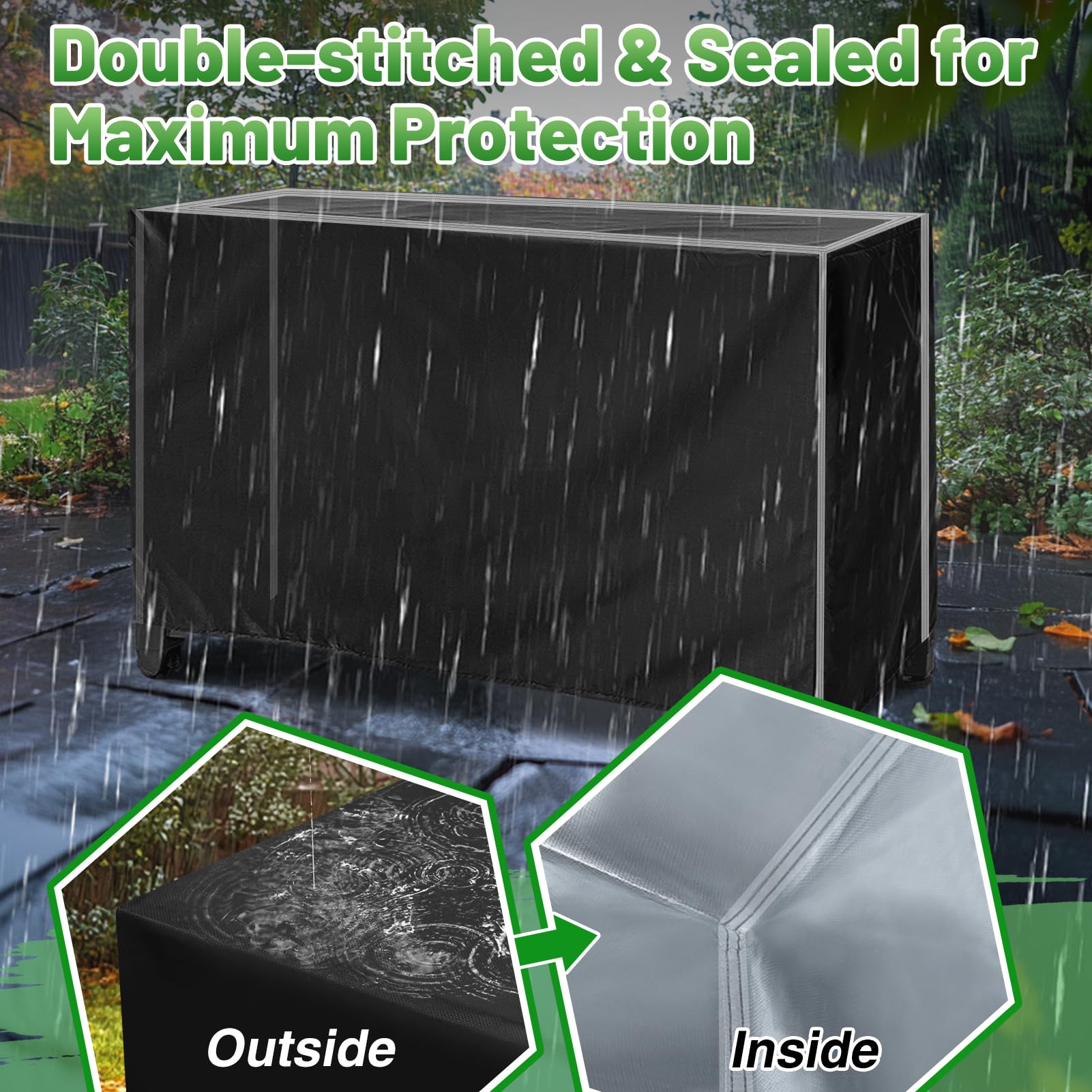 PAMASE cover fitting Keter Unity XL compatible outdoor setup.