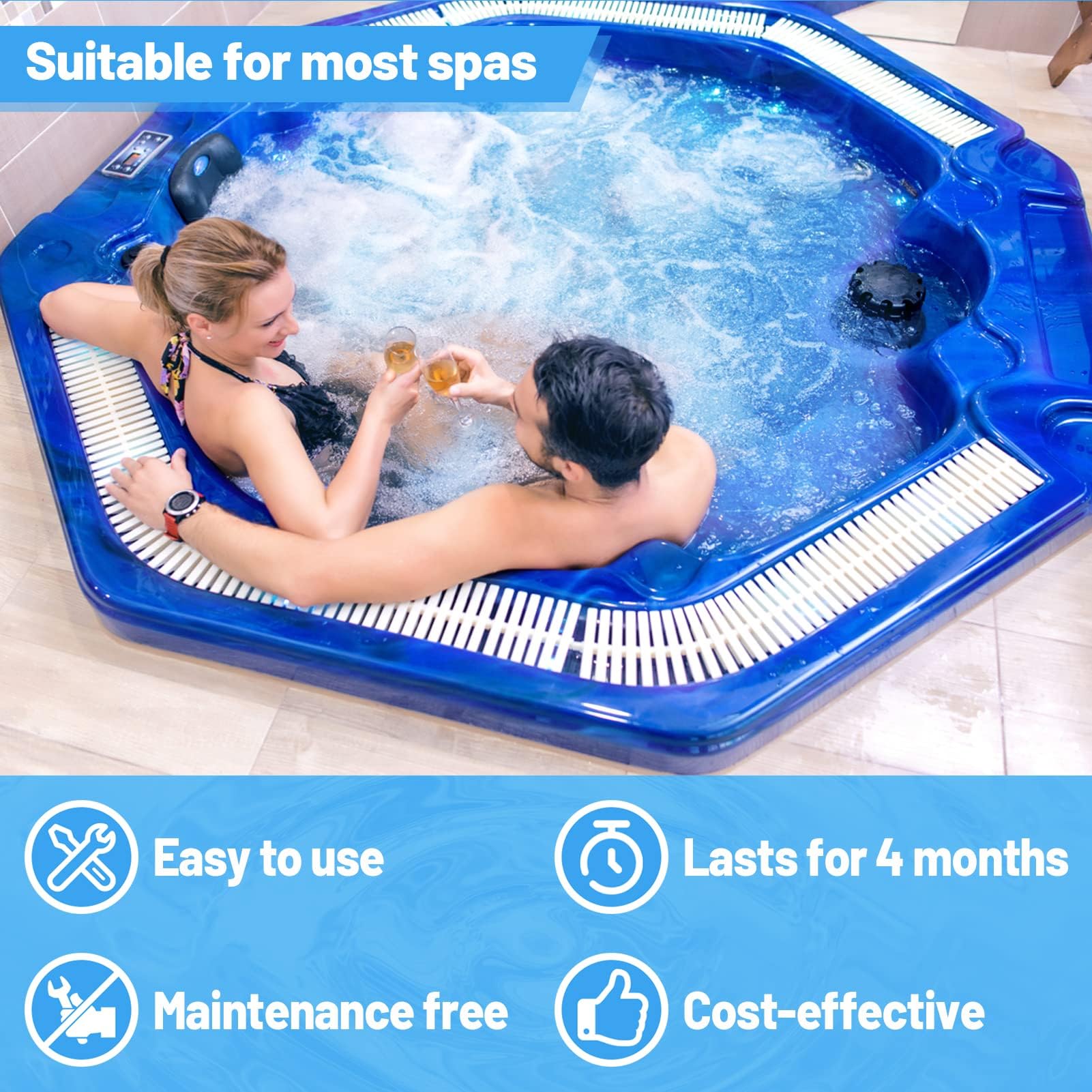 PAMASE mineral sticks in spa filter blue and yellow easy to insert