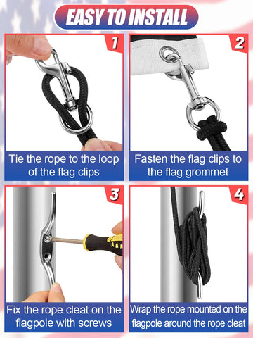 PAMASE versatile kit fits clotheslines, curtains, and camping tents.