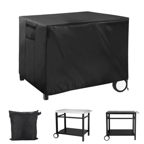 PAMASE outdoor grill cart cover on a 41x24x32 inch table, protecting from dust and rain.
