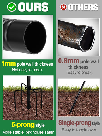 PAMASE pole with two feeder platforms enables versatile feeding setups.