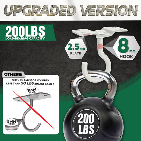 Pamazy 360-degree rotation ceiling hook enables versatile hanging angles for plants or lanterns.