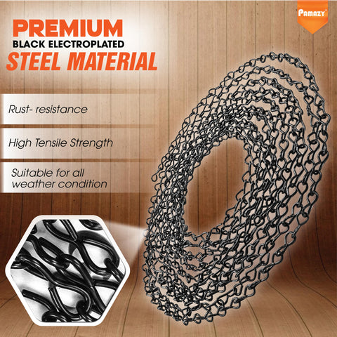 Pamazy black electroplated steel finish highlighting corrosion resistance for lasting performance.