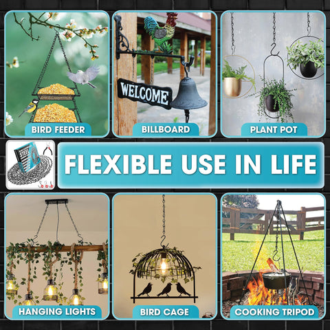 Pamazy ceiling hooks included for stable overhead installations.