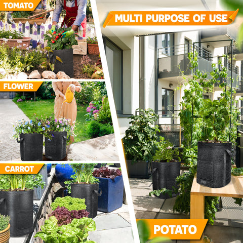 Pamazy four-pack includes four 15-gallon grow bags.