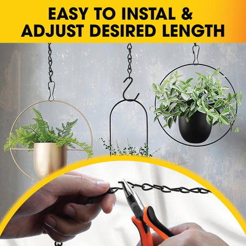 Pamazy included S hooks, snap hooks, and ceiling hooks for easy installation.