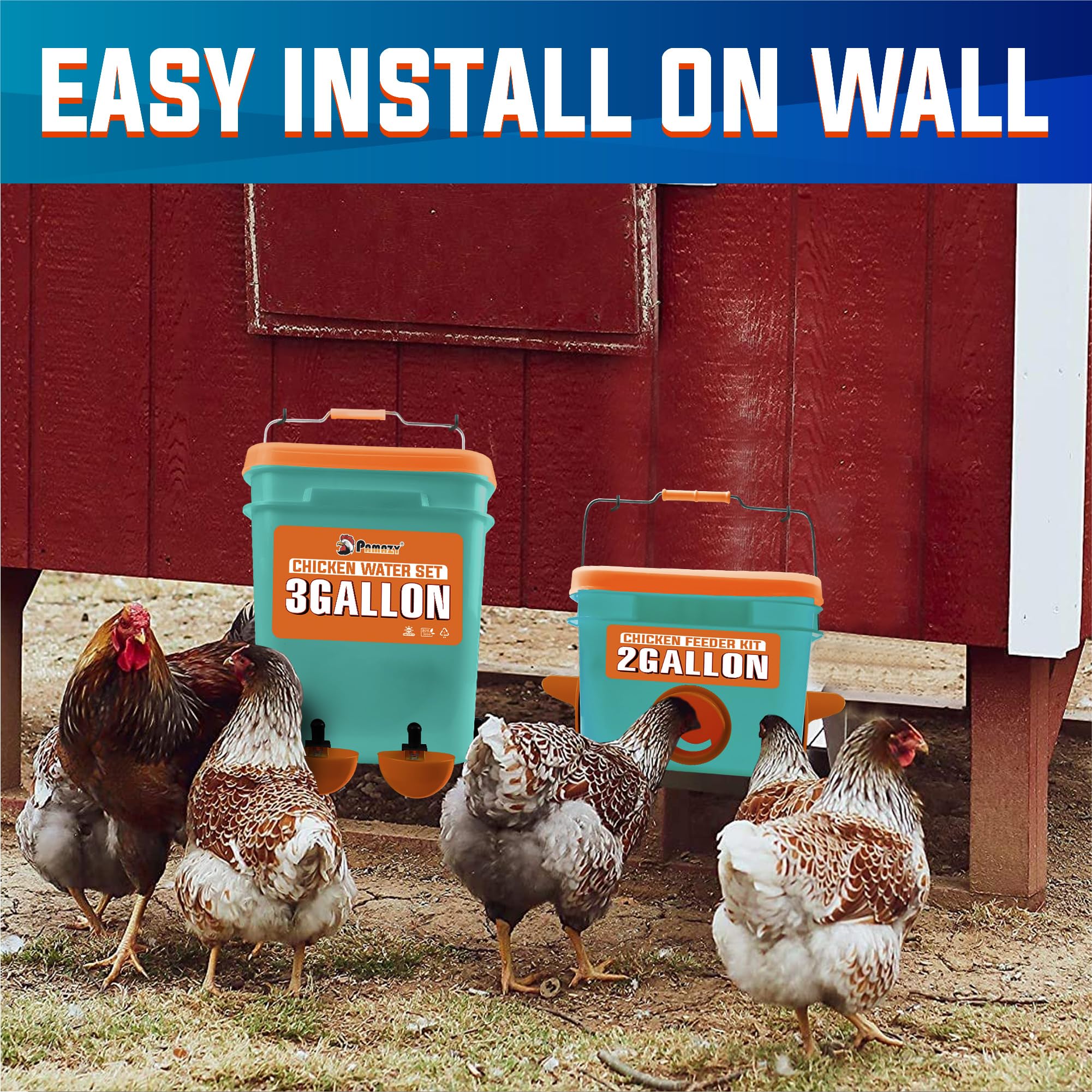 PAMAZY metal handle buckets enable easy hanging and transport