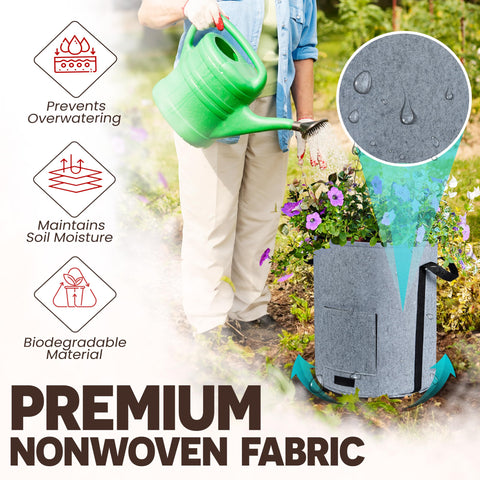 PAMAZY nonwoven breathable fabric promotes healthier root airflow.