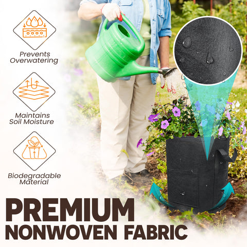 Pamazy nonwoven fabric planter promotes breathable roots and healthier growth.
