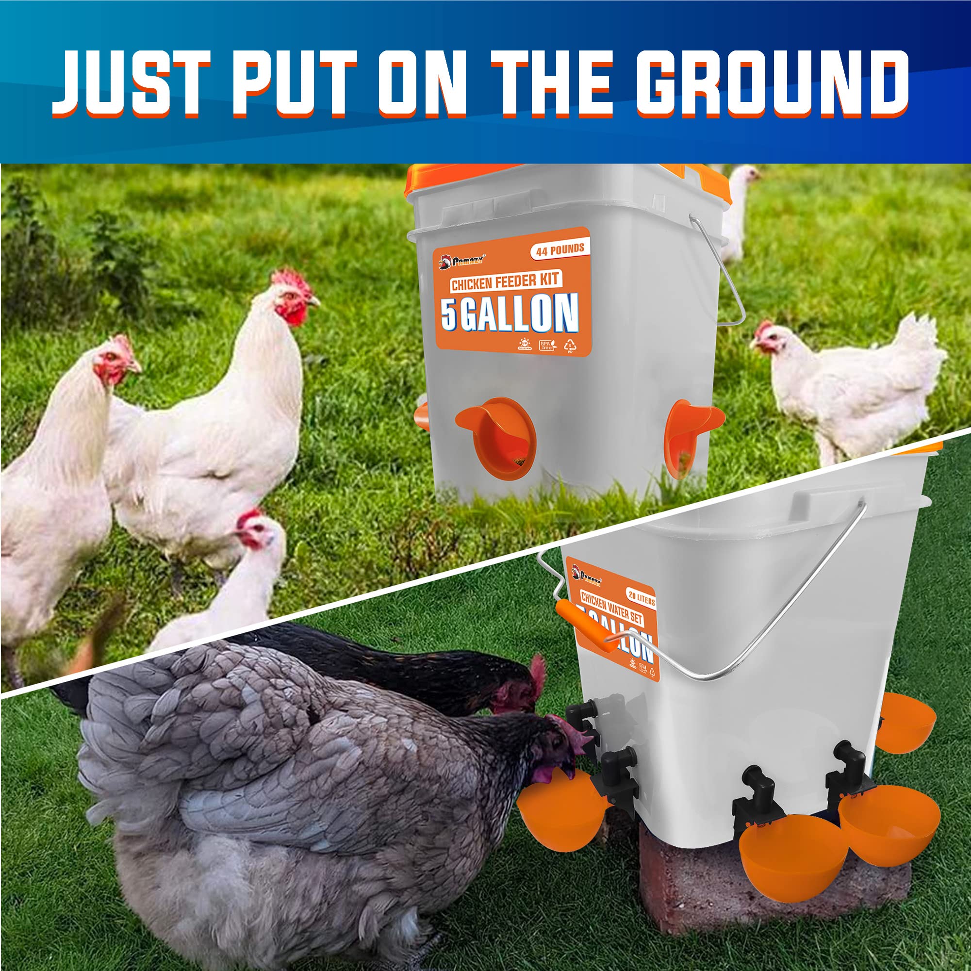 Pamazy outdoor poultry kit suitable for chickens, ducks, and turkeys