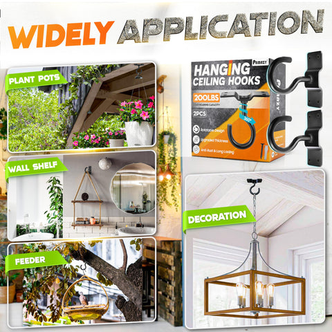 Pamazy plant and bird feeder hanger helps keep displays tidy and stable.