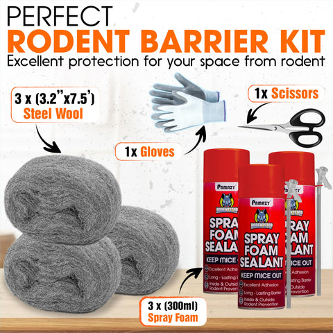 PAMAZY steel wool fills irregular gaps around pipes for a tighter seal.