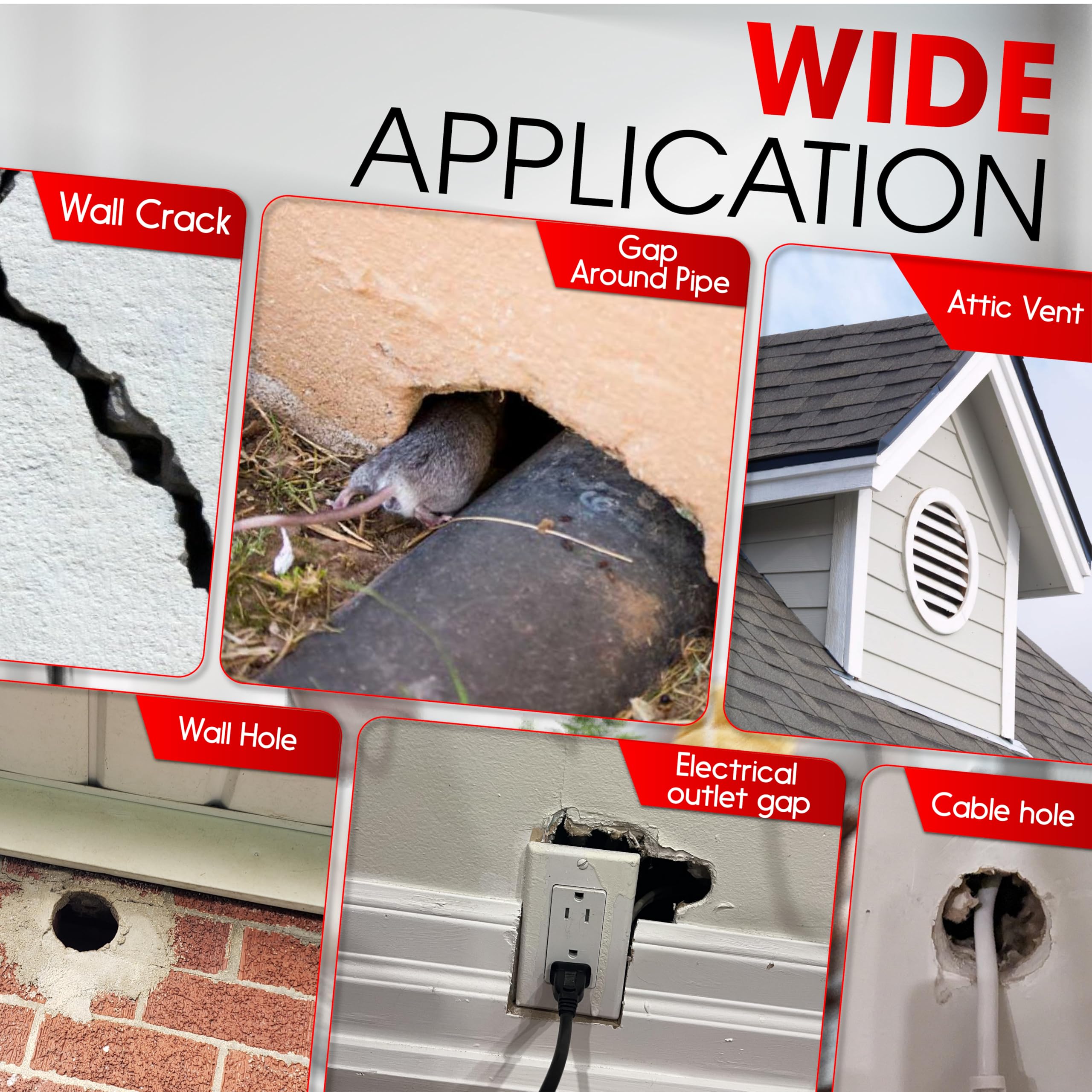 PAMAZY rodent barrier kit application around vents helps prevent drafts and pests.