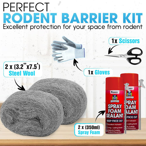 PAMAZY steel wool and foam combo blocking an entry point effectively