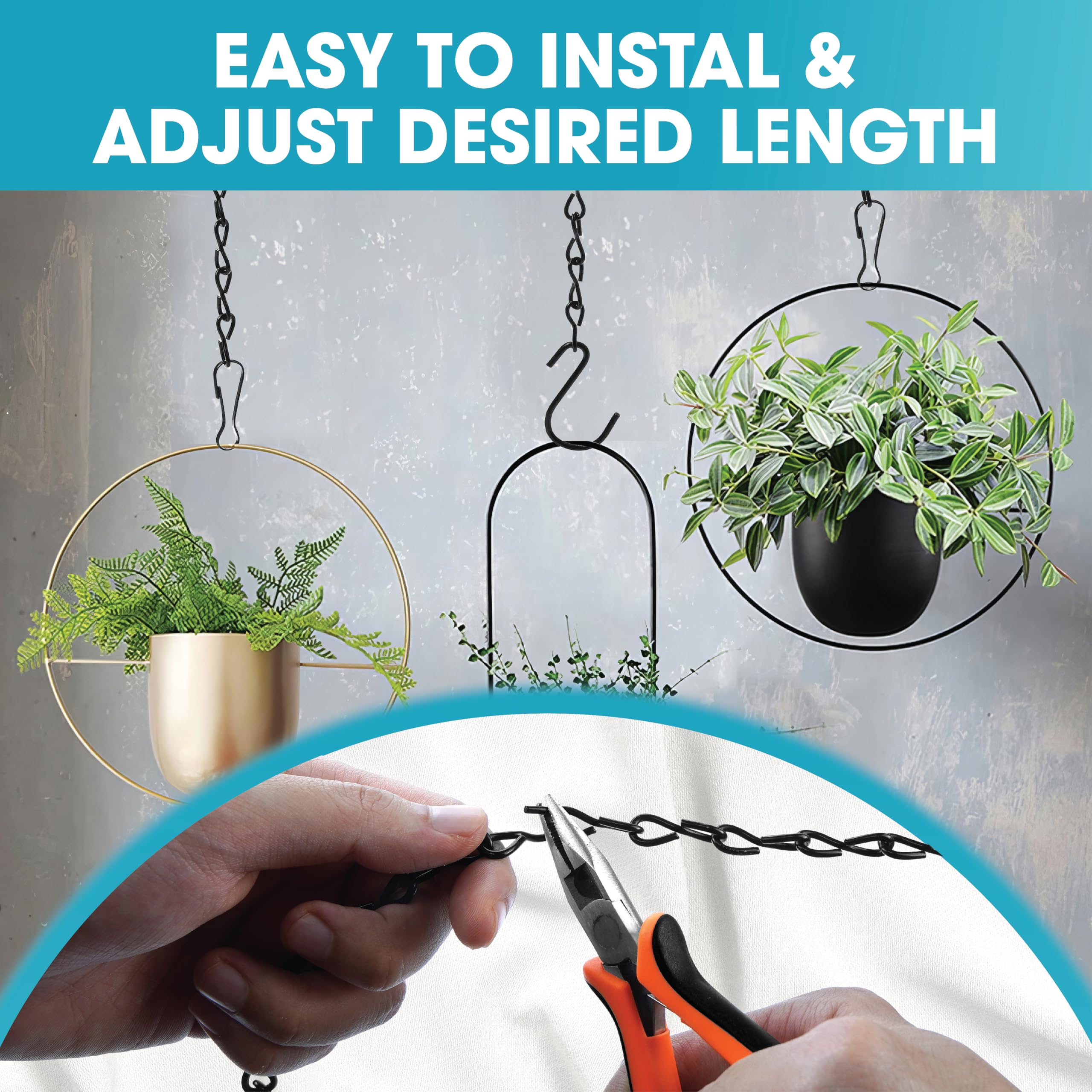 Pamazy snap-hooks included for reliable weight-bearing connections.