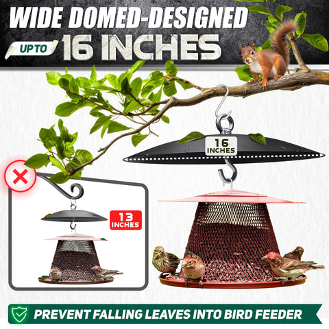PAMAZY weather guard for bird feeder provides all-weather protection
