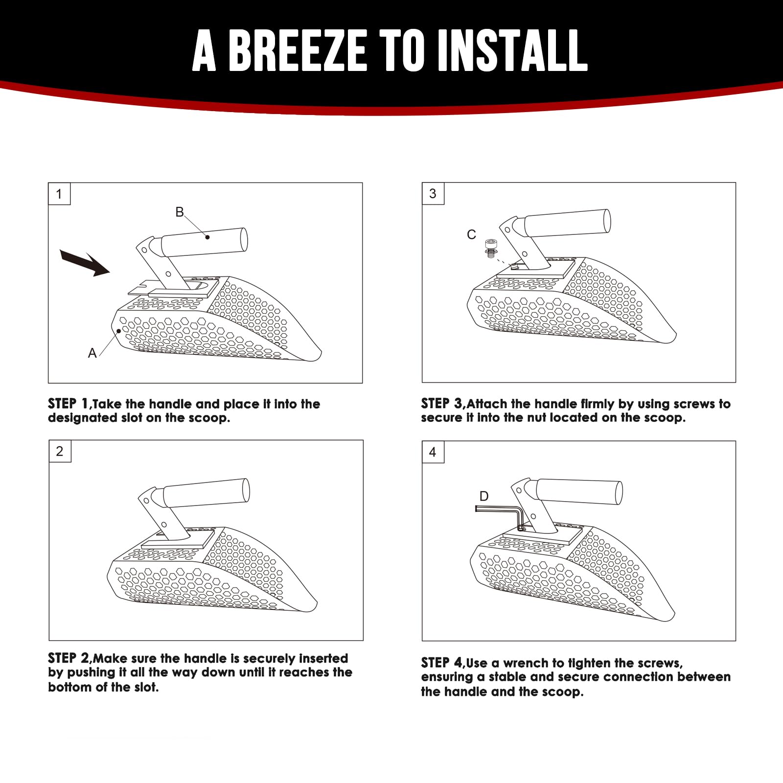 PAMLIAPY easy installation shows quick setup with screws for fast treasure hunting.