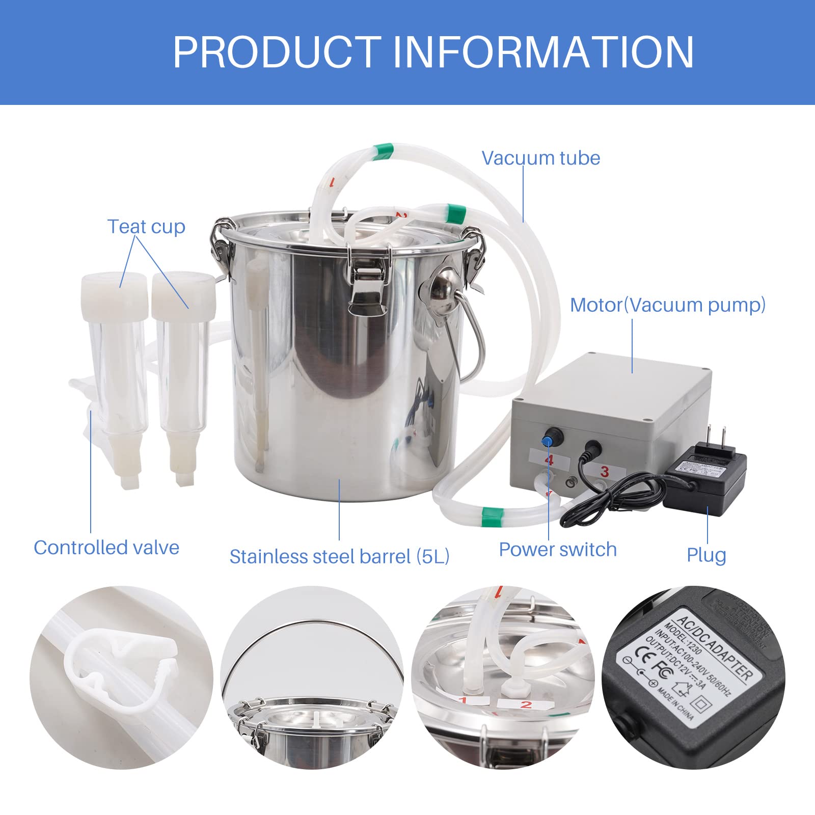 Pamunula stainless steel bucket made of 304 stainless steel for durability.