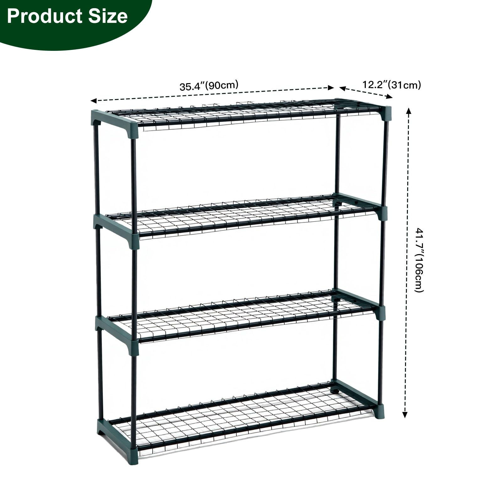 Panana 2-pack plant racks ideal for patios, garages, and sheds.
