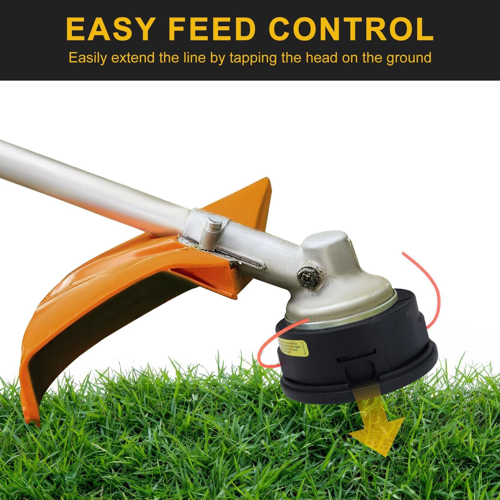 Panari 25-2 auto-cut line feature, pre-loaded with .095-inch line for quick use.