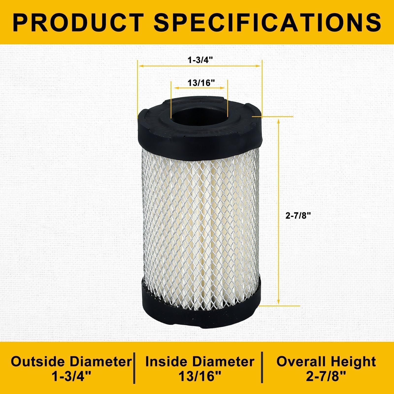 Panari 35066 air filter seal detail with polyurethane seal