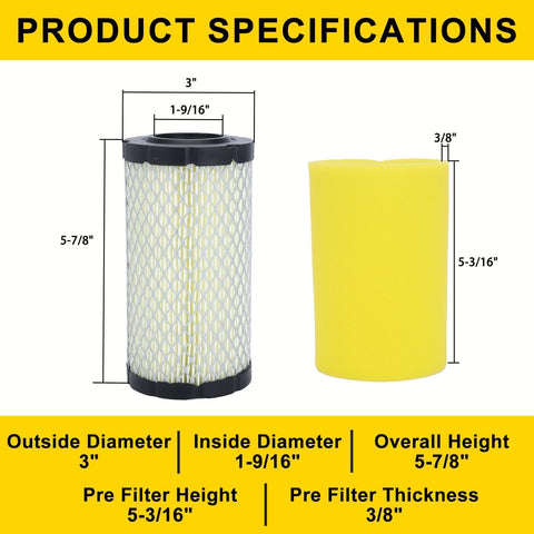 Panari 696854 oil filter side view suitable for Briggs & Stratton models.