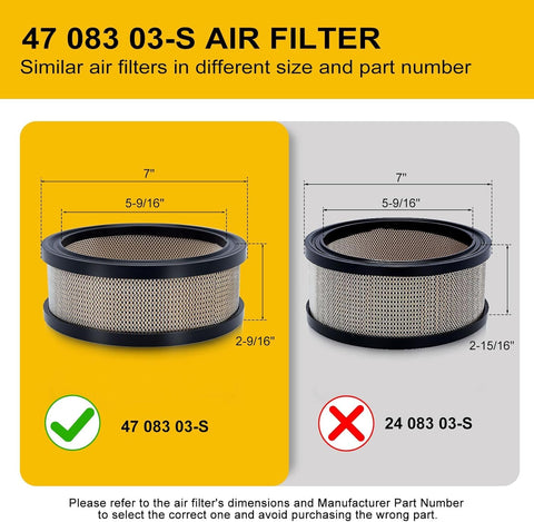 Panari 47-083-03-S1 air filter assembled, ready for fitment