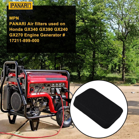 Panari air filter for GX240 series with clear media for steady generator performance.