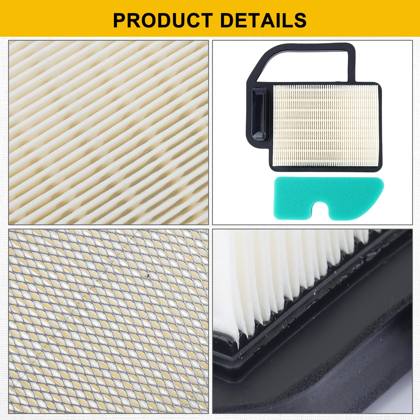 Panari air filter in use on a compatible mower showing steady performance.