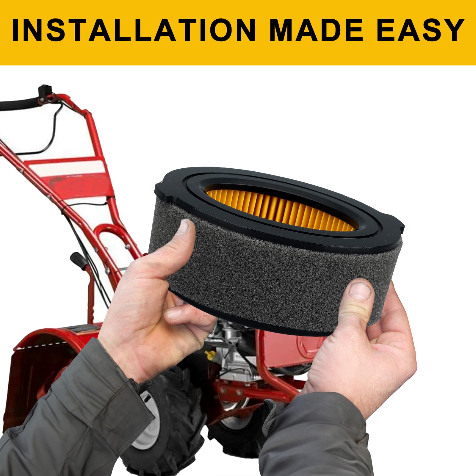Panari air filter with pre-cleaner reduces dust before entry to the engine.