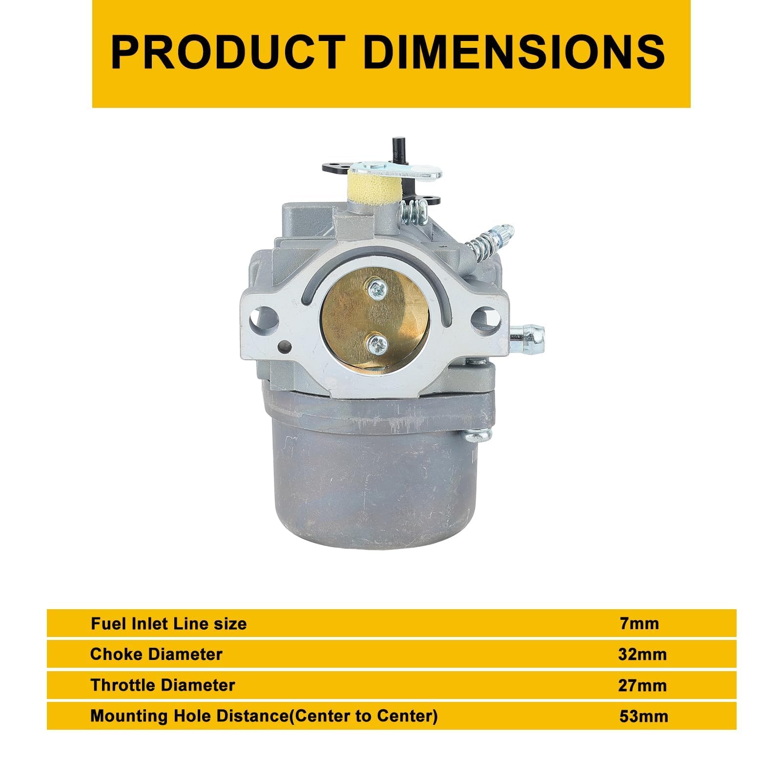 Panari carburetor body crafted from anodized aluminum for durability.