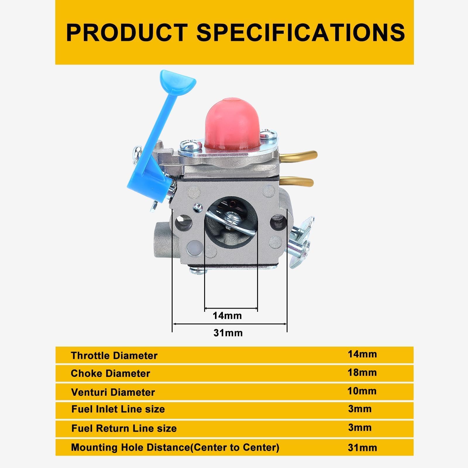 Carburetor tool included beside the kit