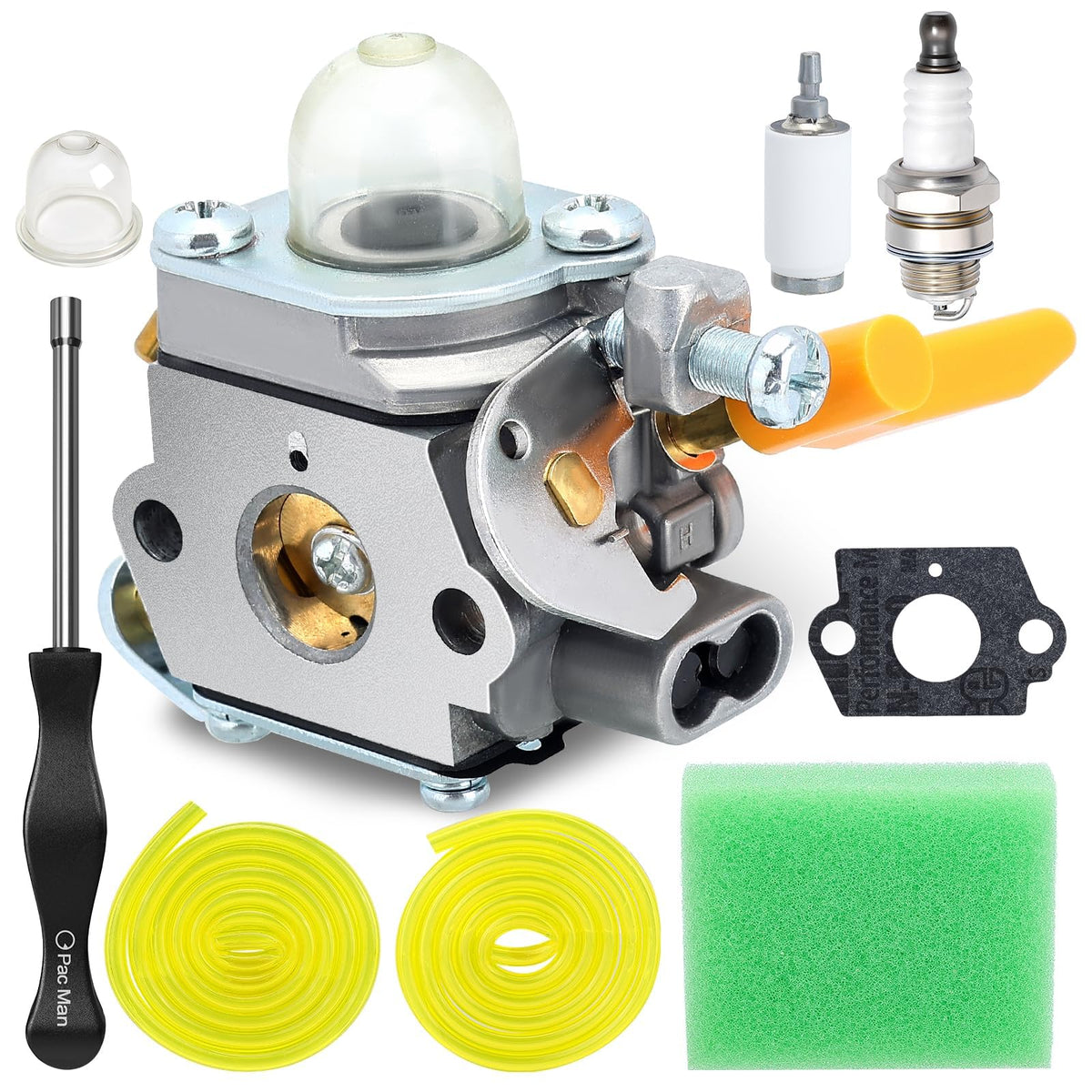Panari CS26 carburetor closeup showing precision parts for reliable starts.