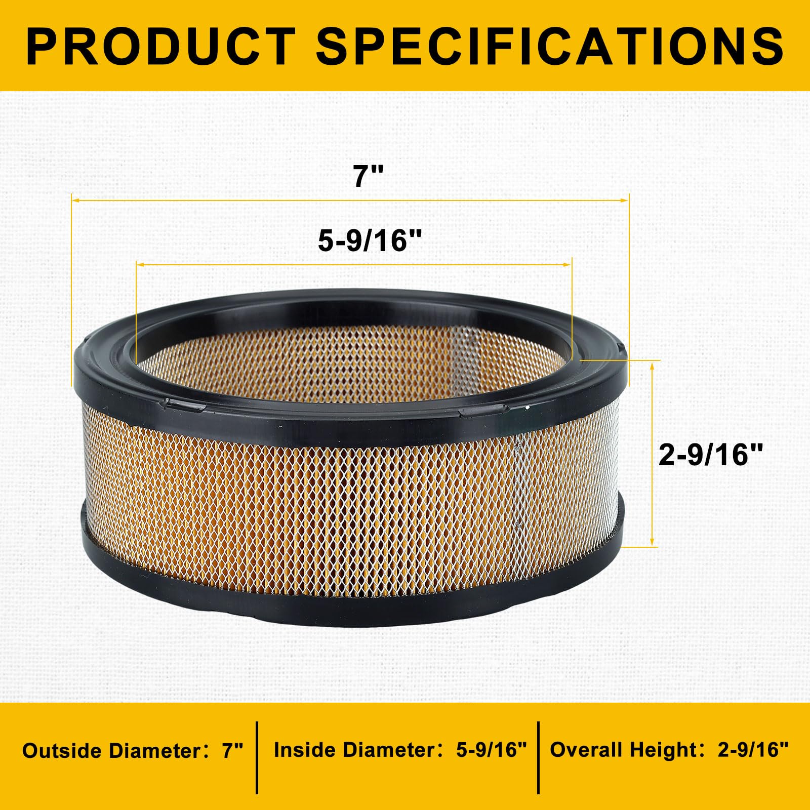 Panari easy installation feature for 47-083-03-S1 air filter