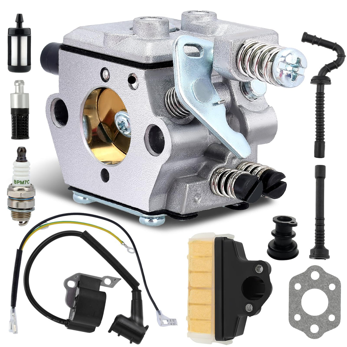 Panari MS250 carburetor kit front view for easy model replacement