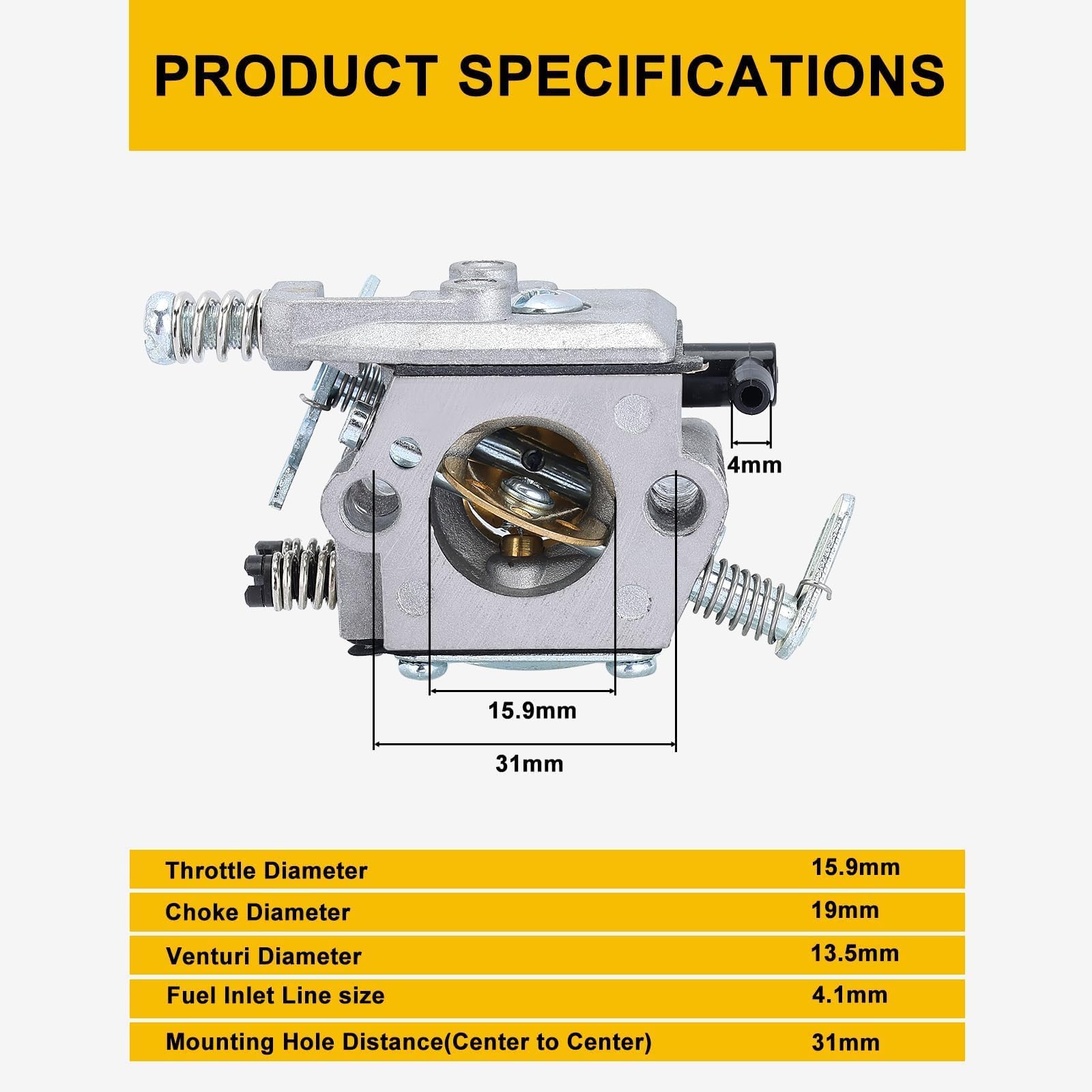Panari MS250 ignition coil included for consistent spark output
