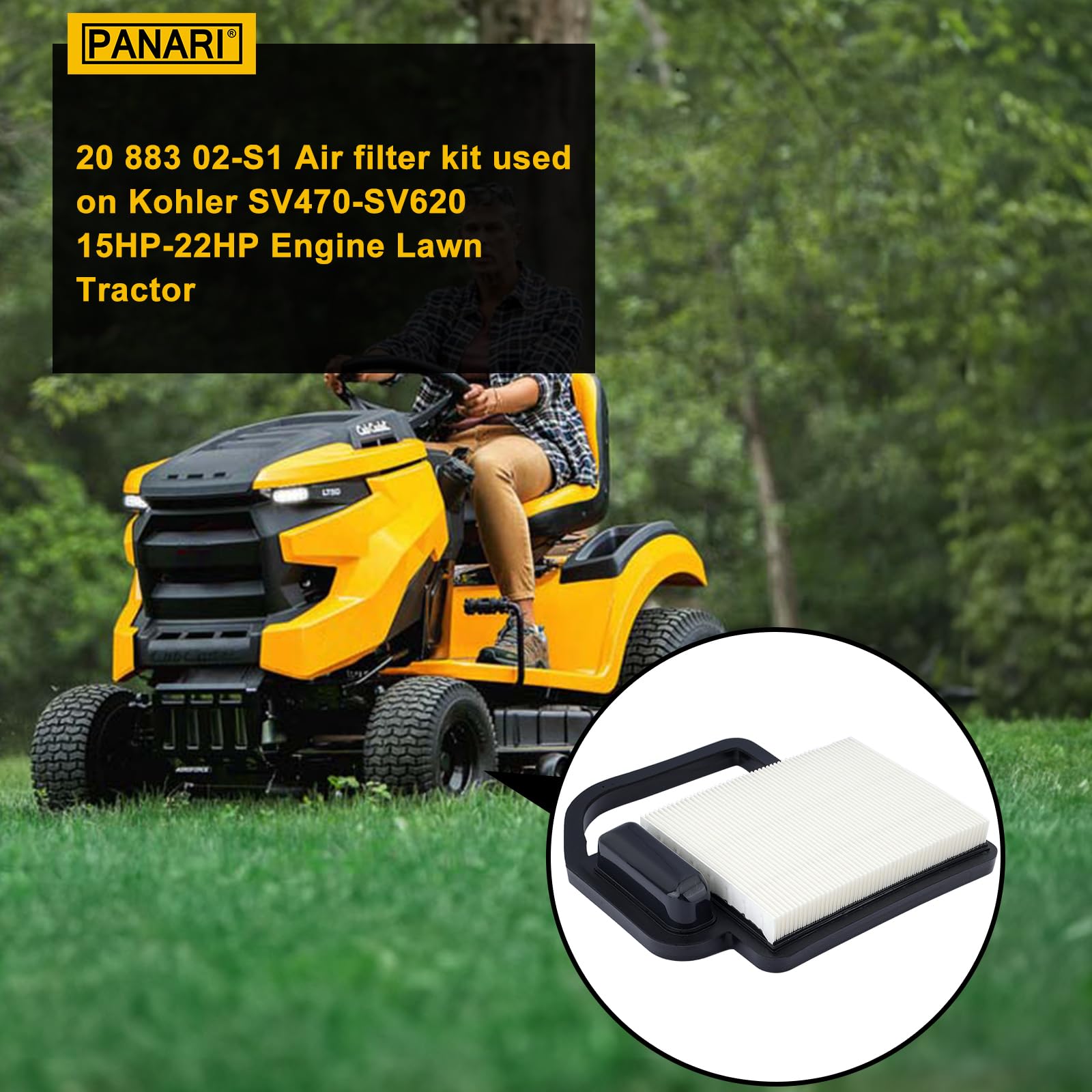 Panari pre-filter close-up highlighting durable seal for engine protection
