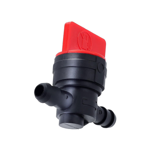 Panari quarter-inch fuel shut off valve showing secure hose connection and leak prevention.