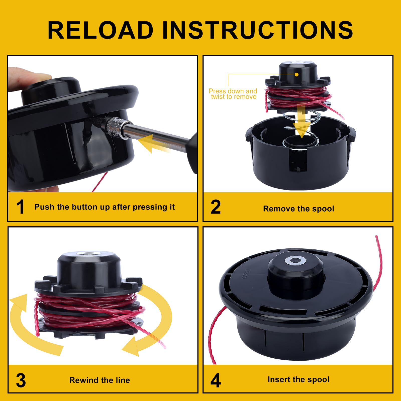 Panari trimmer head for Redmax BCZ2460S enables precise line feed and fast changes.