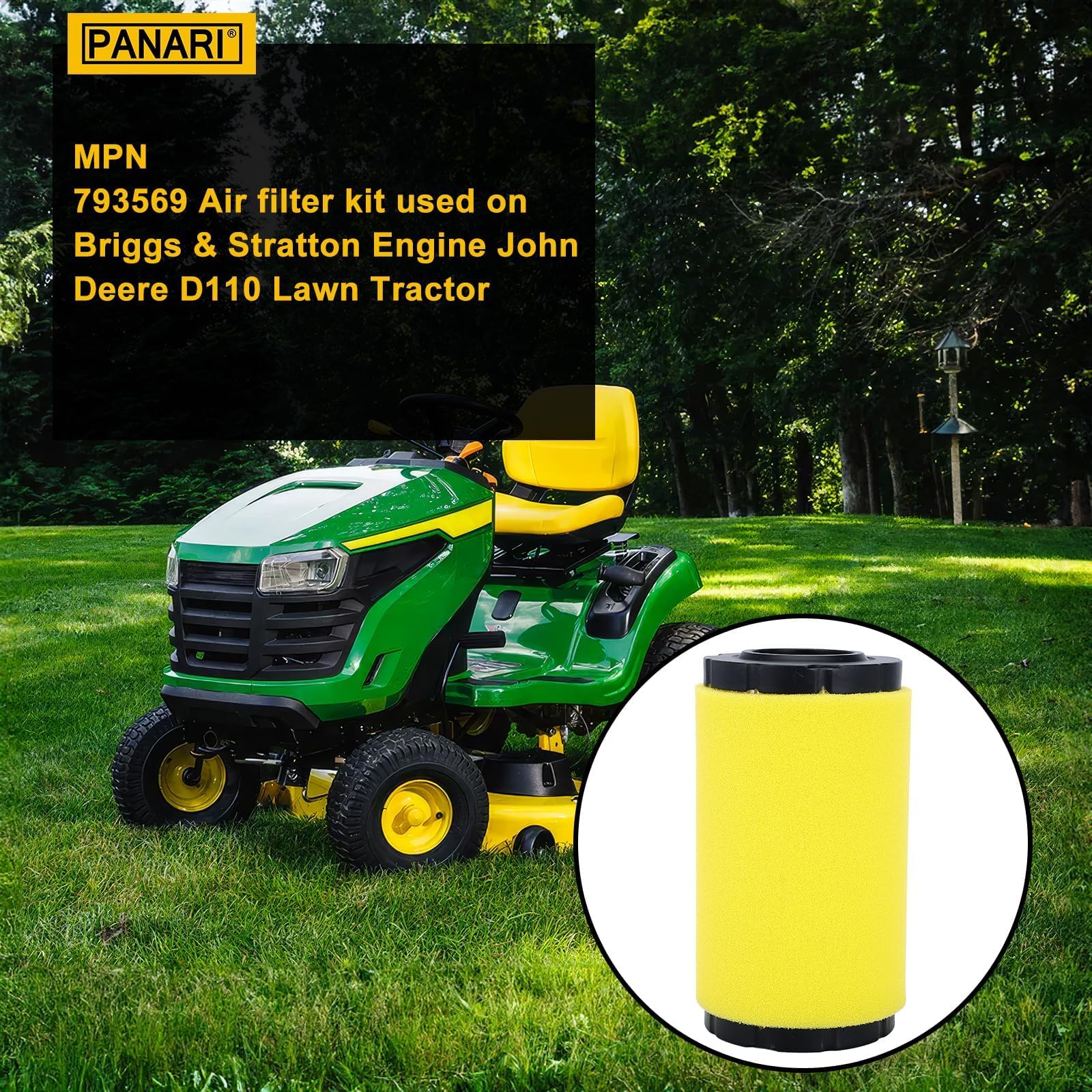 Panari tune-up kit overview highlighting compatibility with common lawn tractors.