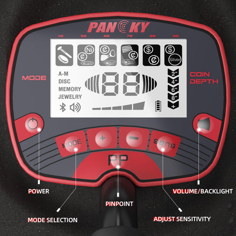 PANCKY IP68 waterproof coil enables searches in shallow water without worrying about splashes.