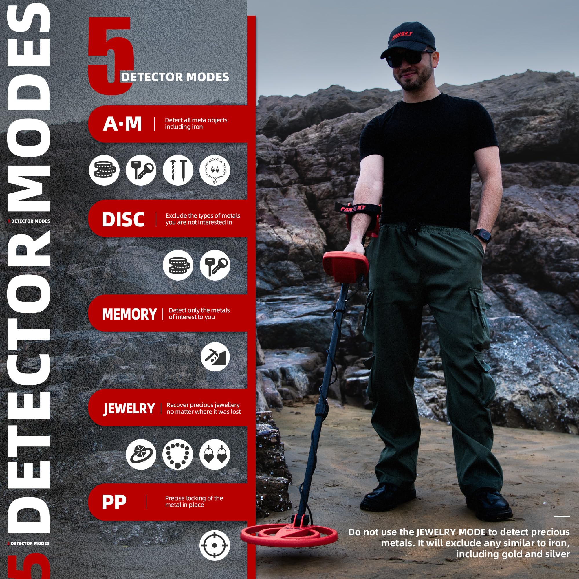 PANCKY detector helps shallow-water treasure hunts with reliable depth readings.