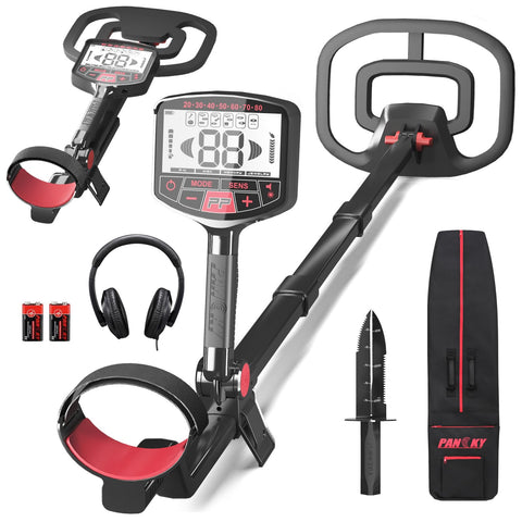 PANCKY professional metal detector kit with adjustable length for comfortable scanning.