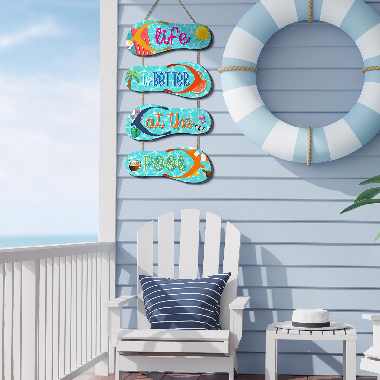 Panelee wall hanging with rope for easy coastal decor update