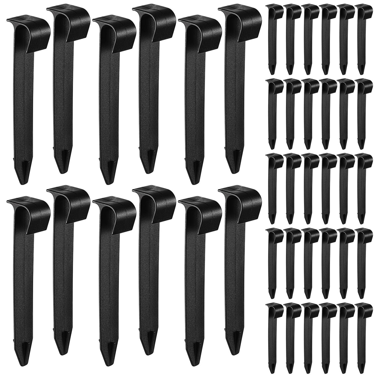 Pangda anchor stake secures 1/2-inch drip tubing firmly in soil for stable irrigation.